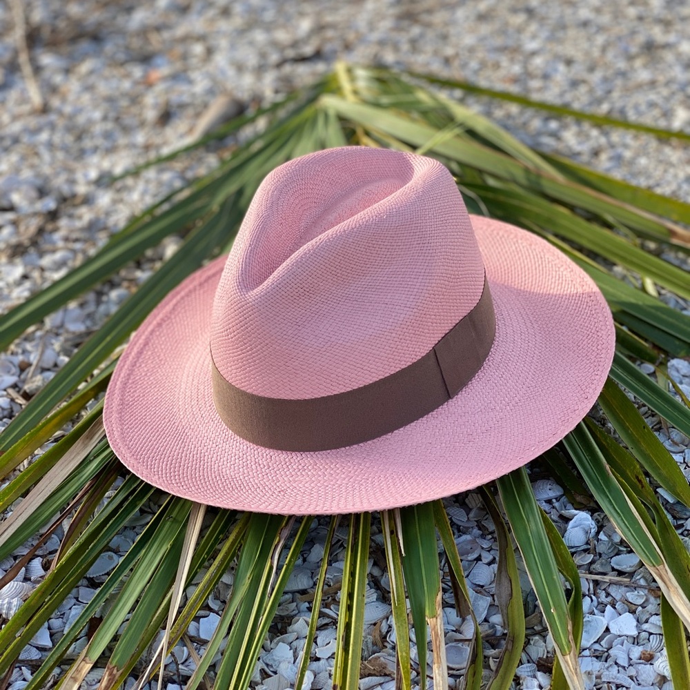 Fedora Straw Hat Pink